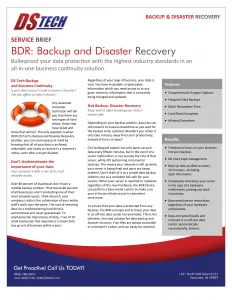 Backup Disaster Recovery 1