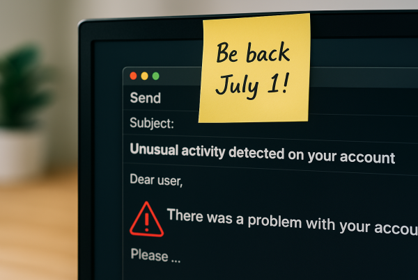 Out of Office Messages - Security